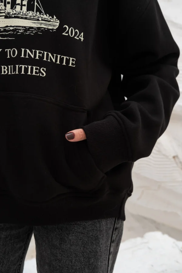 Faith Black Hoodie Print - Image 3
