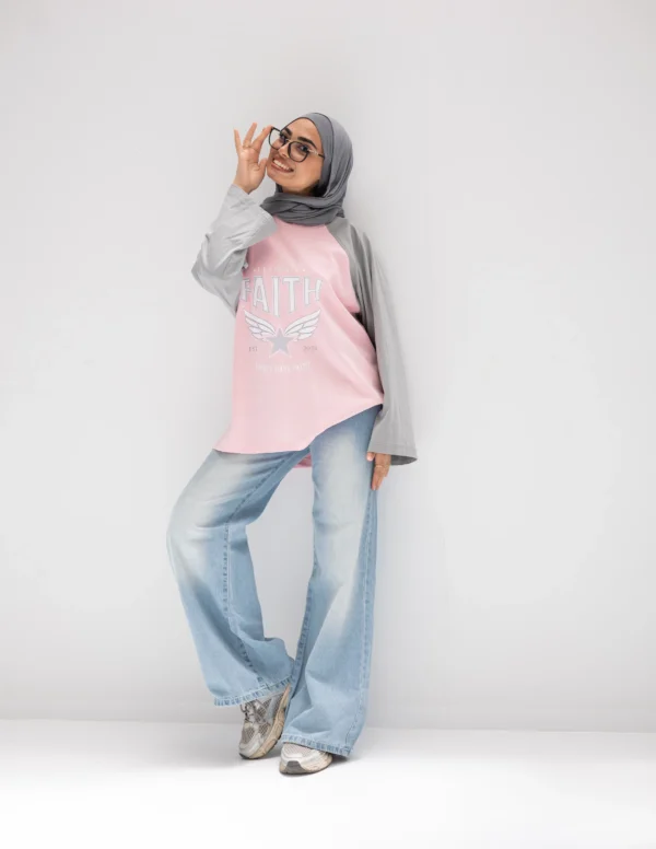 Faith Cotton T-Shirt Pink - Image 3