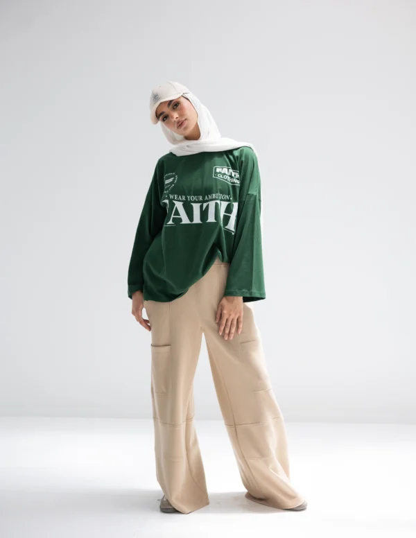 Faith baseball Green T-Shirt - Image 4