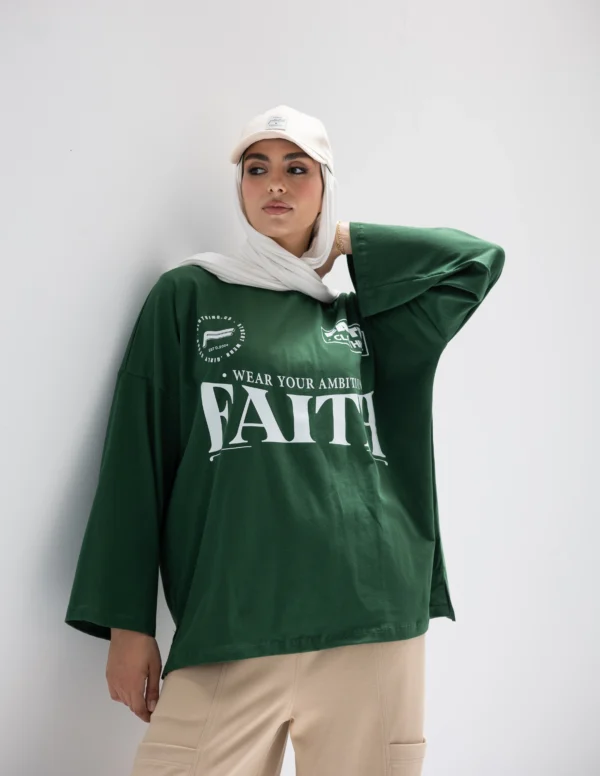 Faith baseball Green T-Shirt
