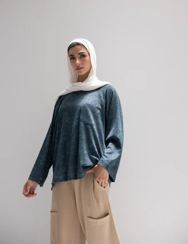 Faith T-Shirt Washed Blue - Image 2