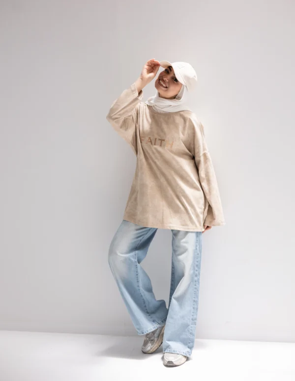 Faith T-Shirt Beige - Image 4